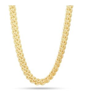 Chucky Cuban Elegant Gold Chain Necklace from Corace Collection.